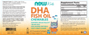 kids chewable dha 100 mg (now kids) label