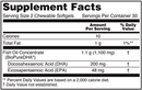 kids chewable dha 100 mg (now kids) supplement facts