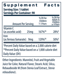 kids iron invincibles (vital nutrients) supplement facts