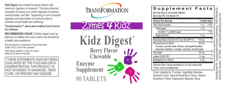 buy kidz digest chewables transformation enzyme