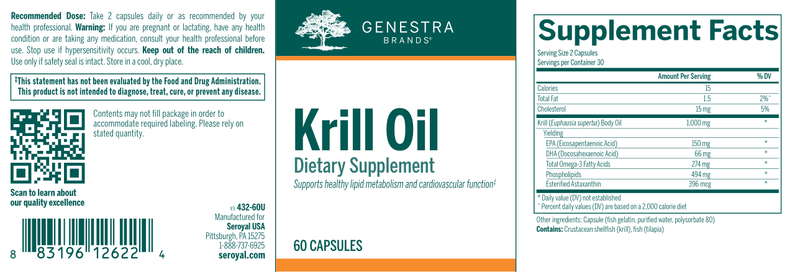 Krill Oil label Genestra