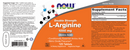 l-arginine 1000 mg (now foods) label