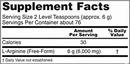 l-arginine powder (now sports) supplement facts