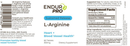 l-arginine sr (endurance product company) label