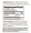 l-arginine sr (endurance product company) supplement facts