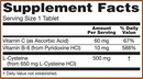 l-cysteine 500 mg (now foods) supplement facts