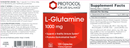 l-glutamine 1000 mg (protocol for life balance) label