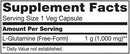 l-glutamine 1000 mg (now sports) supplement facts