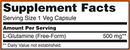 l-glutamine 500 mg (now foods) supplement facts