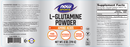 l-glutamine powder (now sports) label