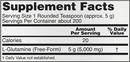 l-glutamine powder (now sports) supplement facts