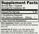 l-glutathione reduced 250 mg montiff supplement facts