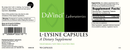 l-lysine davinci labs label