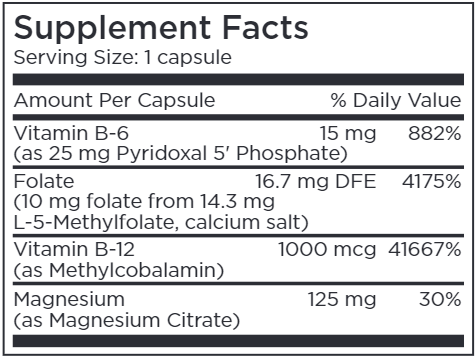 L-Methylfolate 10 mg + Cofactors (MethylPro) supplement facts