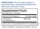 l-theanine (metabolic maintenance) supplement facts