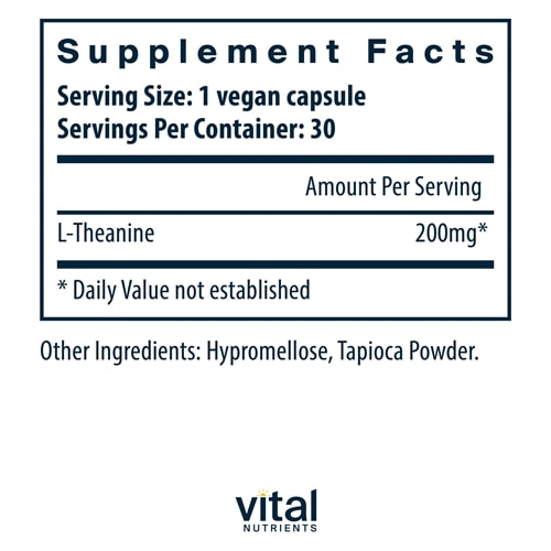 L-Theanine 30ct Vital Nutrients supplements