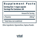 l-theanine vital nutrients supplement facts