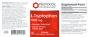 l-tryptophan 1000 mg (protocol for life balance) label