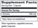 l-tyrosine 500 mg progressive labs supplement facts