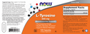 l-tyrosine 500 mg (now foods) label