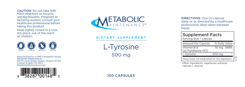 L-Tyrosine (Metabolic Maintenance) label