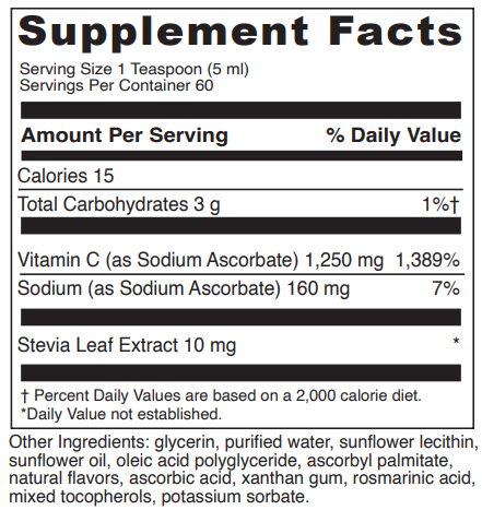 liposomal c davinci labs supplement facts