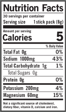 lmnt citrus salt nutrition facts