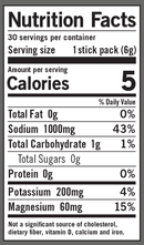 lmnt raspberry salt nutrition facts