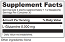 l glutamine powder davinci labs supplement facts