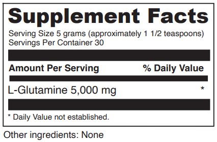 l glutamine powder davinci labs supplement facts