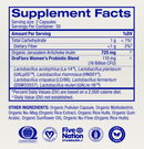 lady bugs women's probiotic & prebiotic (ora organic) supplement facts