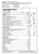 life guard mini (perque) supplement facts