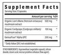 lion's mane focus (real mushrooms) supplement facts