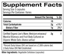 lion's mane capsules (om mushrooms) supplement facts
