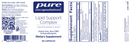 lipid support complex pure encapsulations label