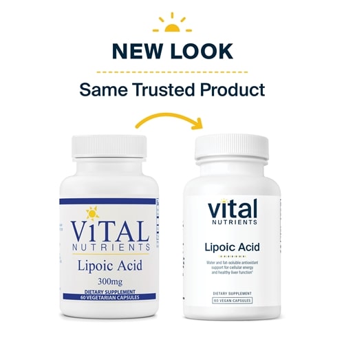 Lipoic Acid 300 mg Vital Nutrients new look