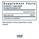 lipoic acid vital nutrients supplement facts