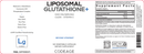liposomal glutathione+ codeage label