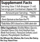 liposomal iron vinco supplement facts