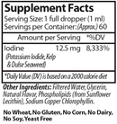 liposomal liquid iodine vinco supplement facts