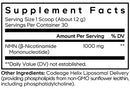 Liposomal NMN 1000 Powder (Codeage) Supplement Facts