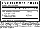 liposomal nmn (codeage) supplement facts