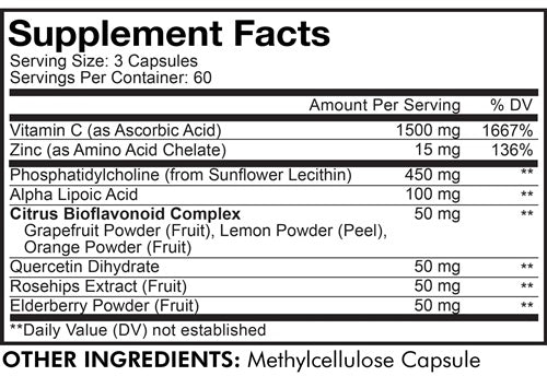 Liposomal Vitamin C (Codeage) supplement facts