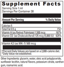 liposomal adk davinci labs supplement facts