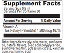 liposomal a davinci labs supplement facts