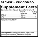 Liposomal BPC-157+KPV Oral Peptide supplement facts
