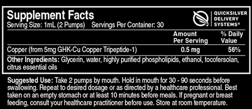 Liposomal Copper GHK (Quicksilver Scientific) Liposomal Copper GHK (Quicksilver Scientific)
