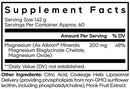 liposomal magnesium glycinate powder codeage label supplement facts