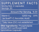 liposomal vitamin c bodybio supplement facts