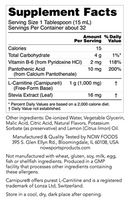 liquid l-carnitine (now sports) supplement facts